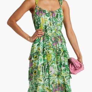 Diane Von Furstenberg Modena Silk-Blend Dress – Garden Paisley Mint – Size XS